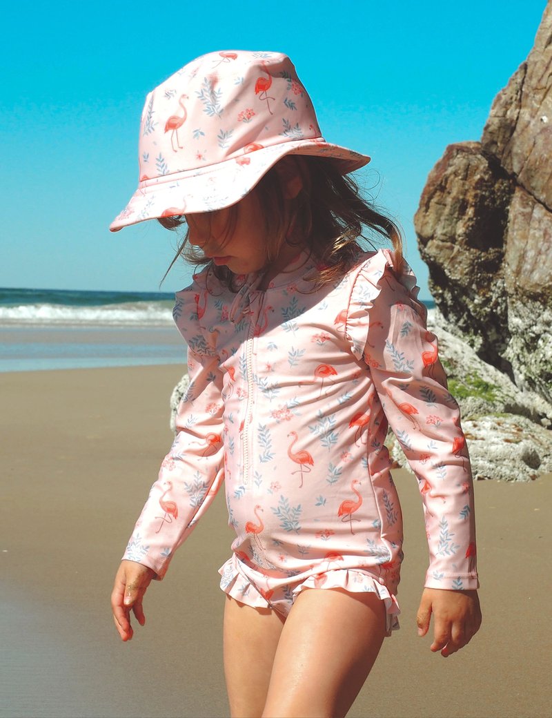 Printed Frilly L/S Swimsuit