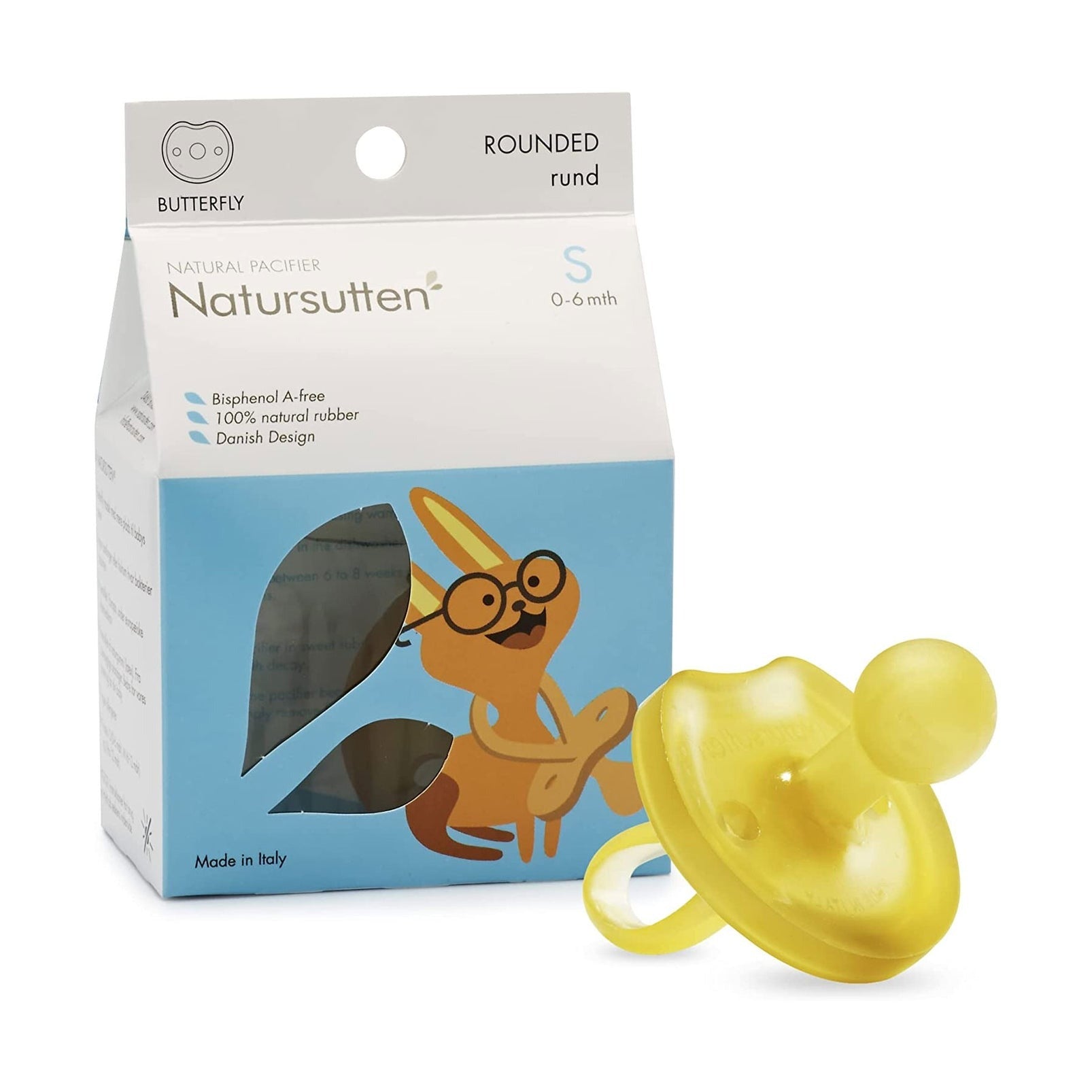 Natursutten Pacifier Butterfly Rounded - Main Image
