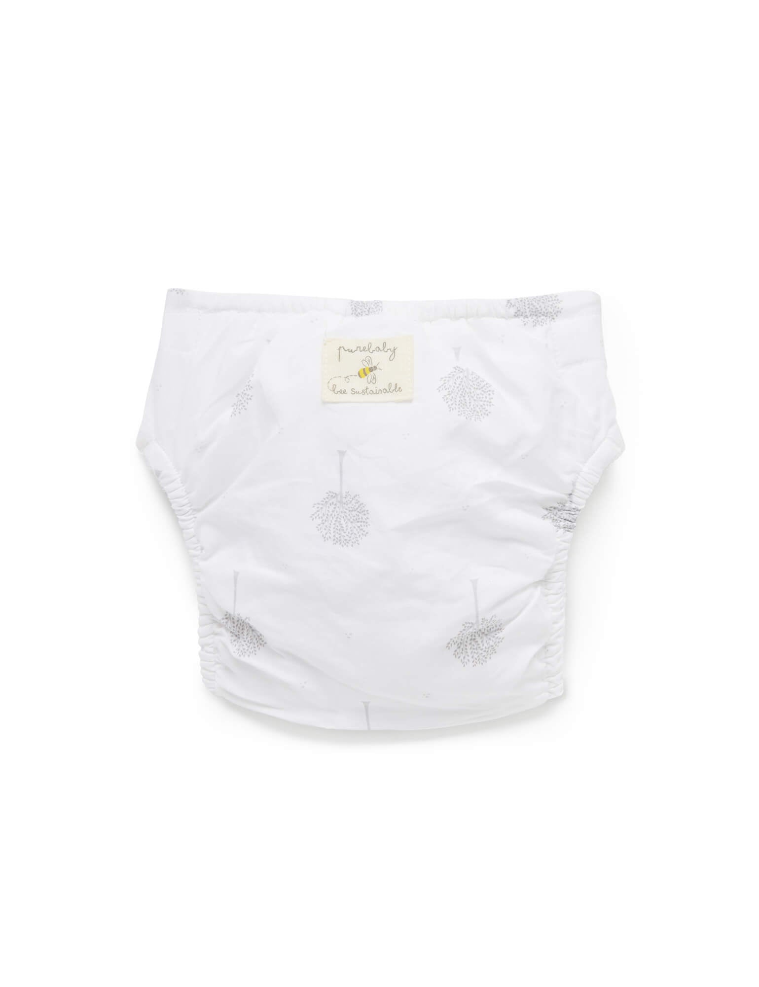 Reusable Nappy Pant in Pale Grey Tree