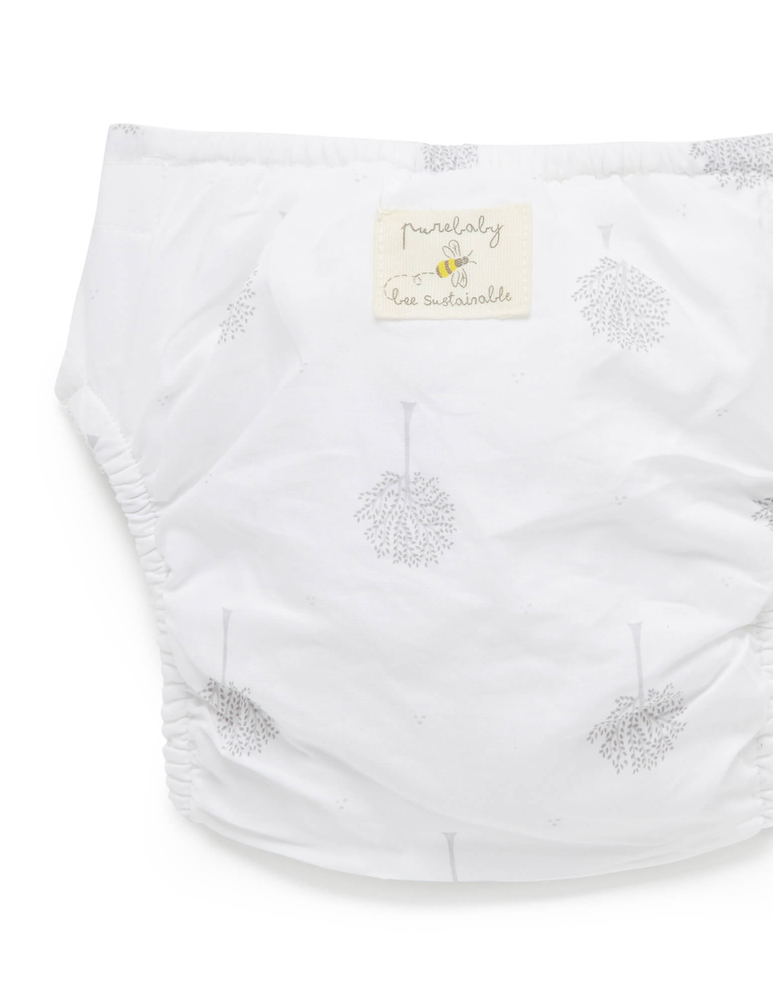 Reusable Nappy Pant in Pale Grey Tree