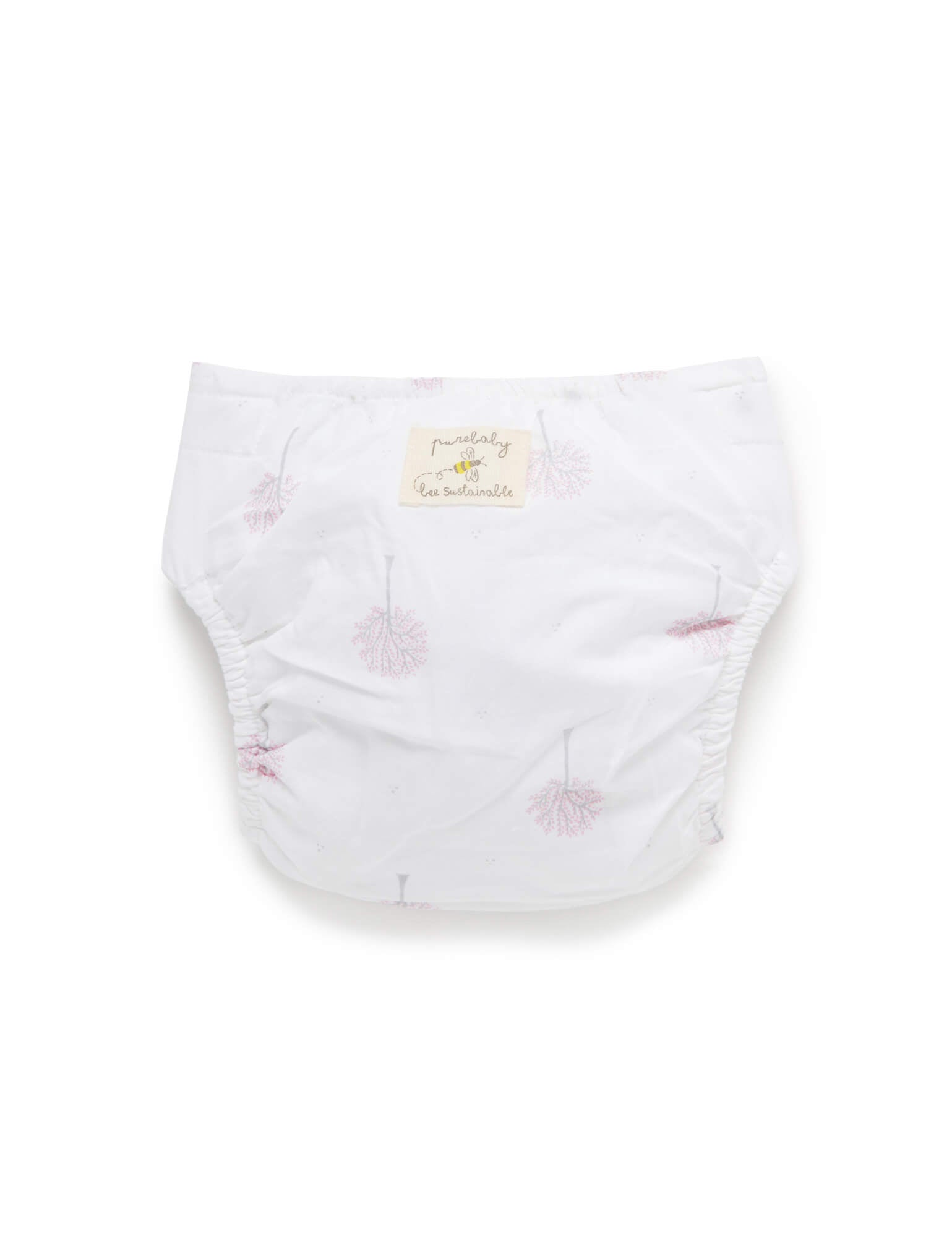 Reusable Nappy Pant in Pale Pink Tree