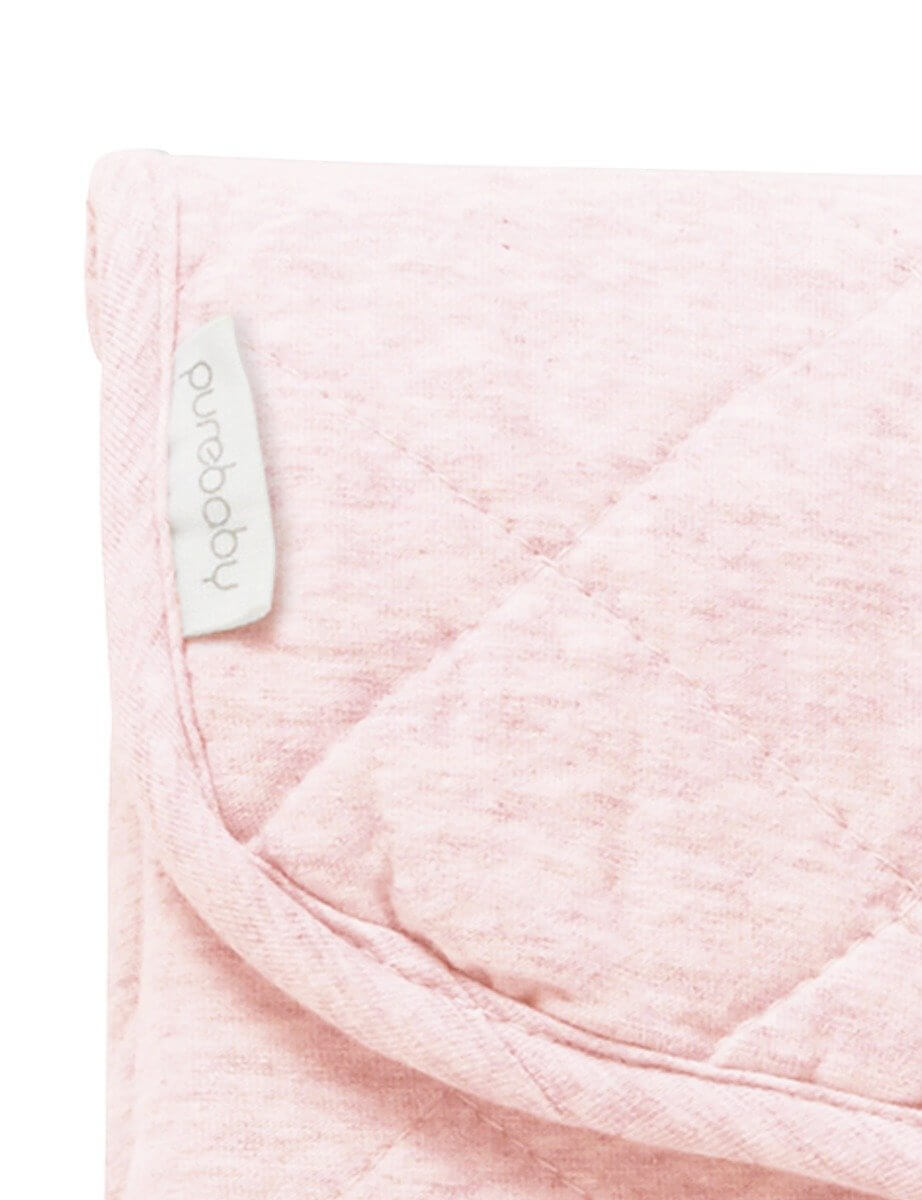 Quilted Change Mat in Soft Pink Melange