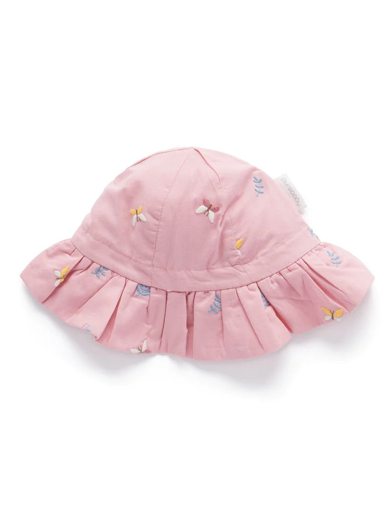 Butterfly Embroidered Sunhat