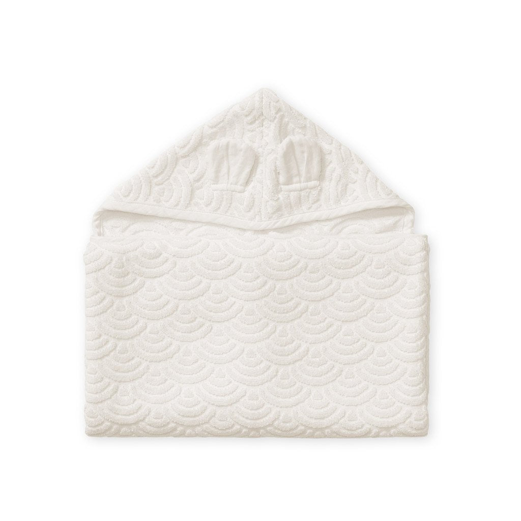 Towel, Junior, 70x130cm, Hooded w/ ears - GOTS Off-White