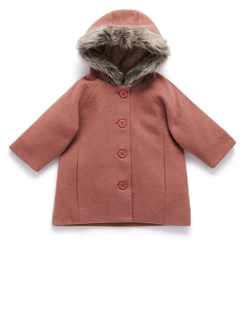 andwang Petit fur duffle coat