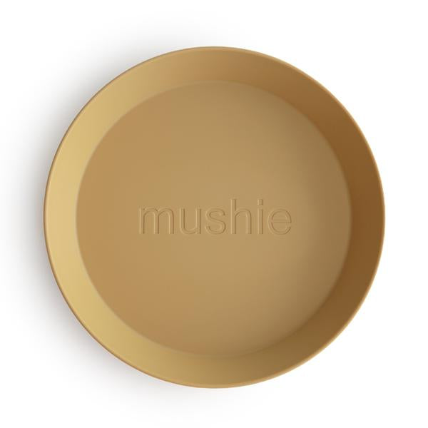 Round Dinnerware Plates, Set of 2 (Mustard)