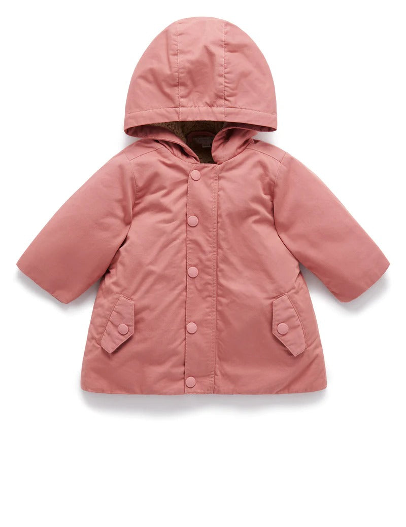 Baby Winter Jacket Purebaby Padded Anorak — the baby closet