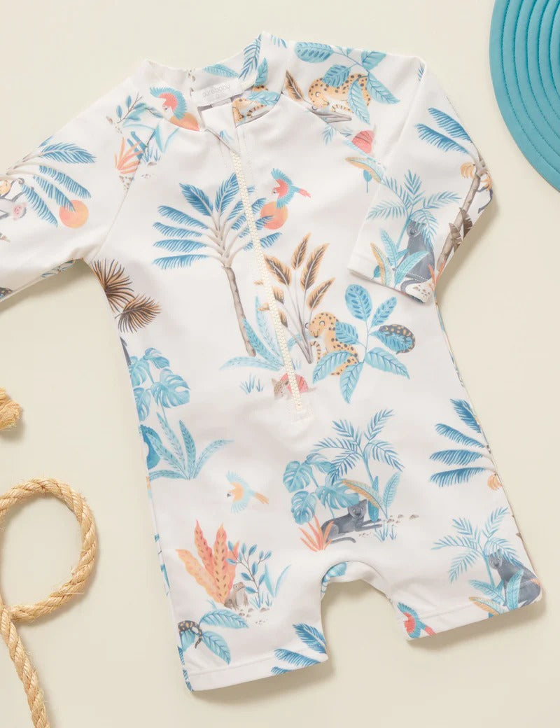 Long Sleeve Sunsuit Jungle Life